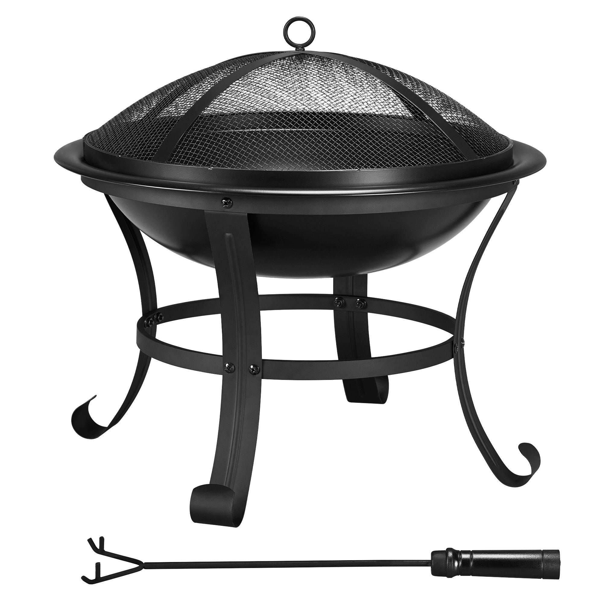Yaheetech Feuerstelle, φ54 cm Feuerschale Garten, Feuerstelle mit