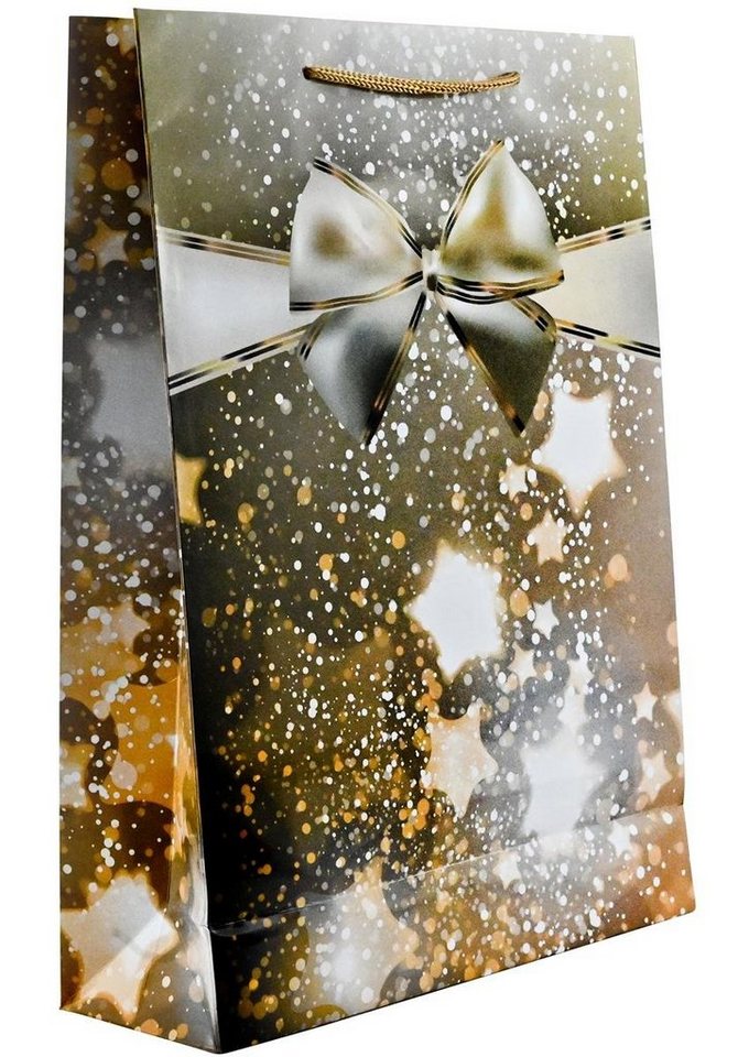 Thumbnail - Bambelaa! Geschenkpapier 12x Geschenktüten Geschenktaschen Groß 157g Glänzend Ca. 25x8,5x34,5cm
