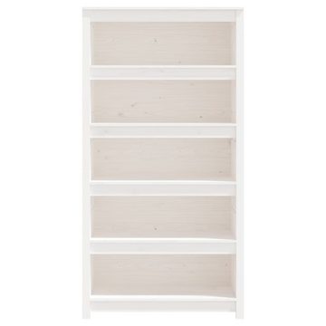 furnicato Bücherregal Weiß 80x35x154 cm Massivholz Kiefer