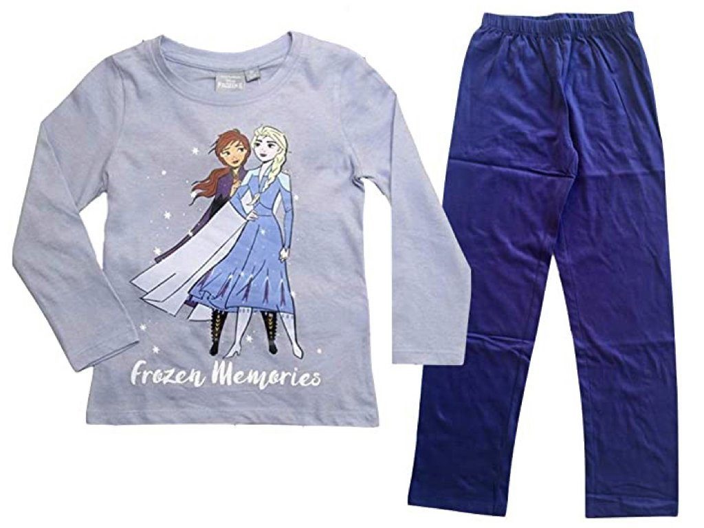 Disney Frozen Pyjama Frozen- Die Eiskönigin Schlafanzug lila