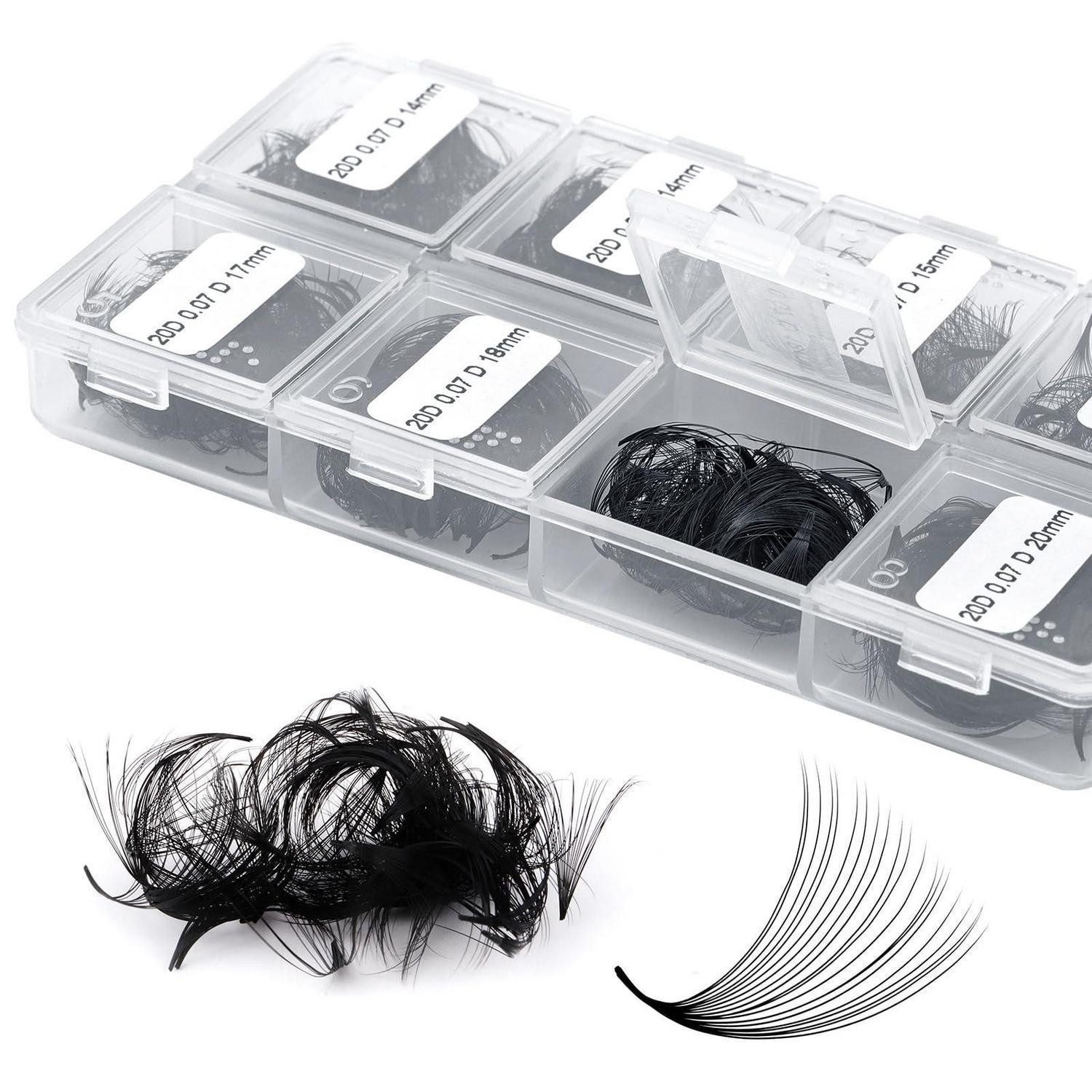 LuxusKollektion Einzelwimpern Wimpern Extension Vorgefächerte 600 Fächer 20D D Curl