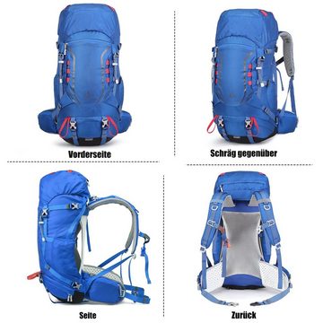 TAN.TOMI Kletterrucksack 35L (30L+5L) Großer Wanderrucksack, Wasserdicht Multifunktionaler (Einschließlich Regenschutz), mit Regenschutz für Outdoor Reisen Camping Trekking