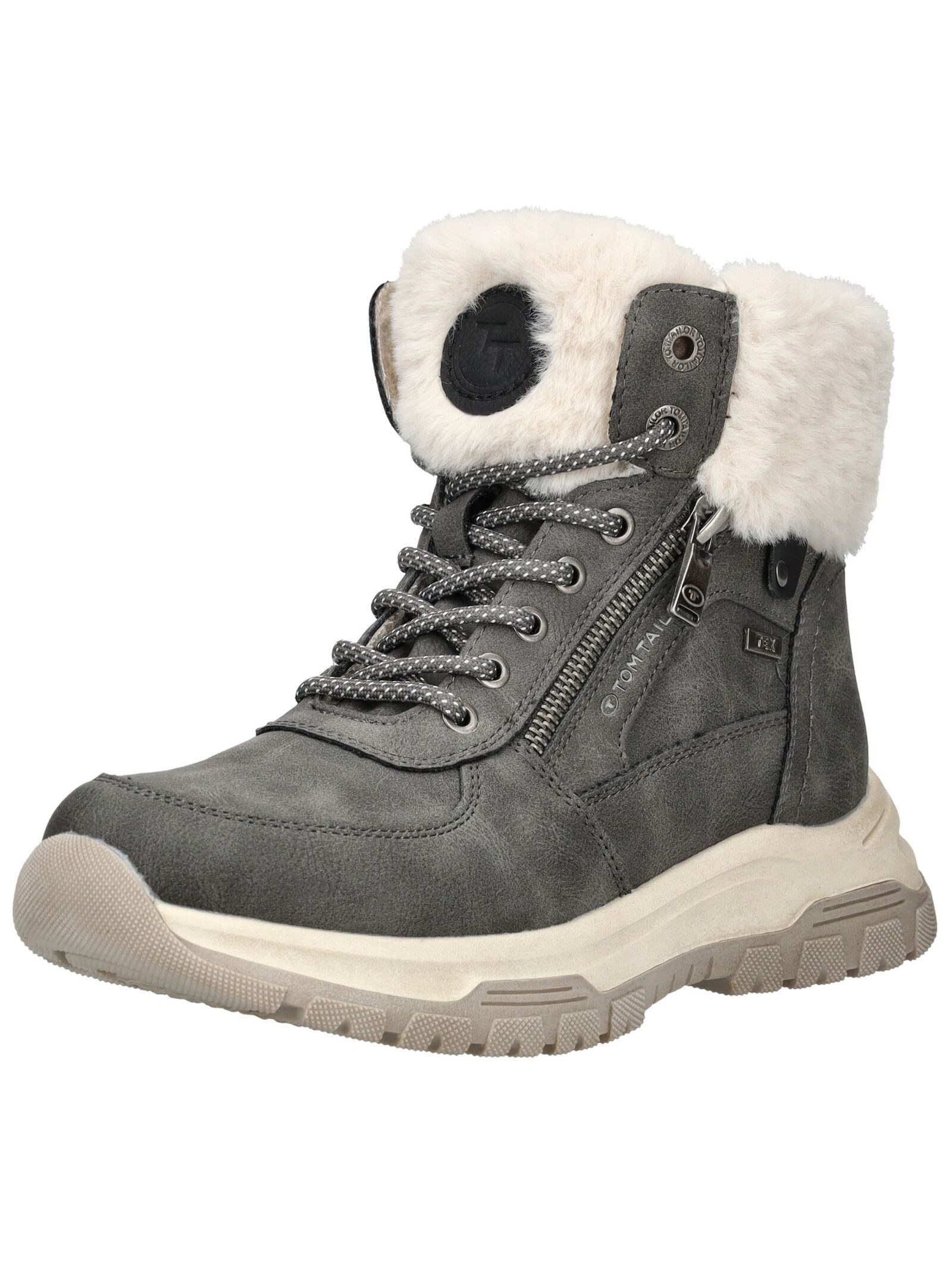 TOM TAILOR Tom Tailor Stiefelette Lederimitat/Textil Schnürstiefelette günstig online kaufen