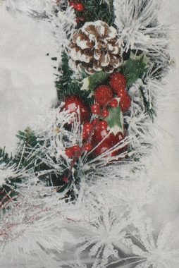 Kissenhülle Kranz, Weihnachtsdeko, HOSSNER - HOMECOLLECTION (2 Stück), Winterzeit