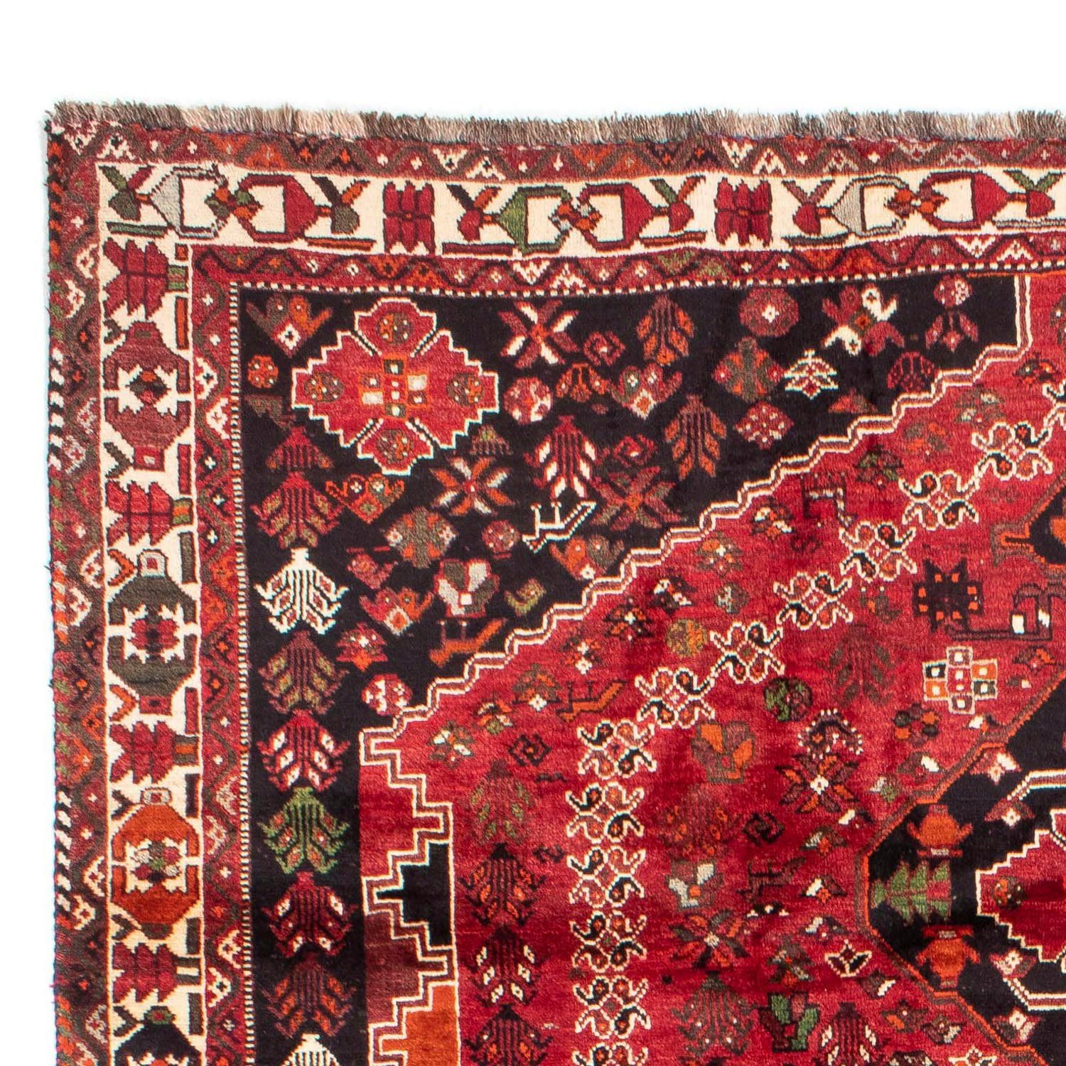 320 mit 10 230 cm, morgenland, Rosso Unikat scuro x Wollteppich Shiraz Zertifikat Höhe: rechteckig, mm, Medaillon