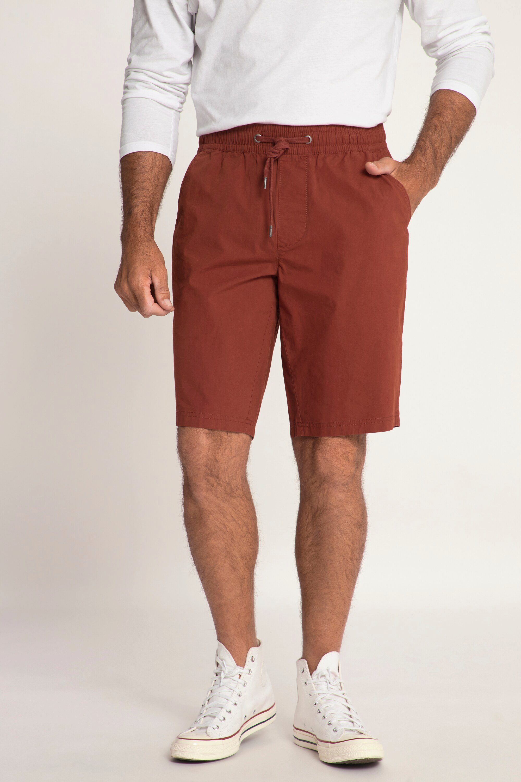 JP1880 Bermudas Bermuda FLEXNAMIC® Elastikbund 4 Taschen marsalarot