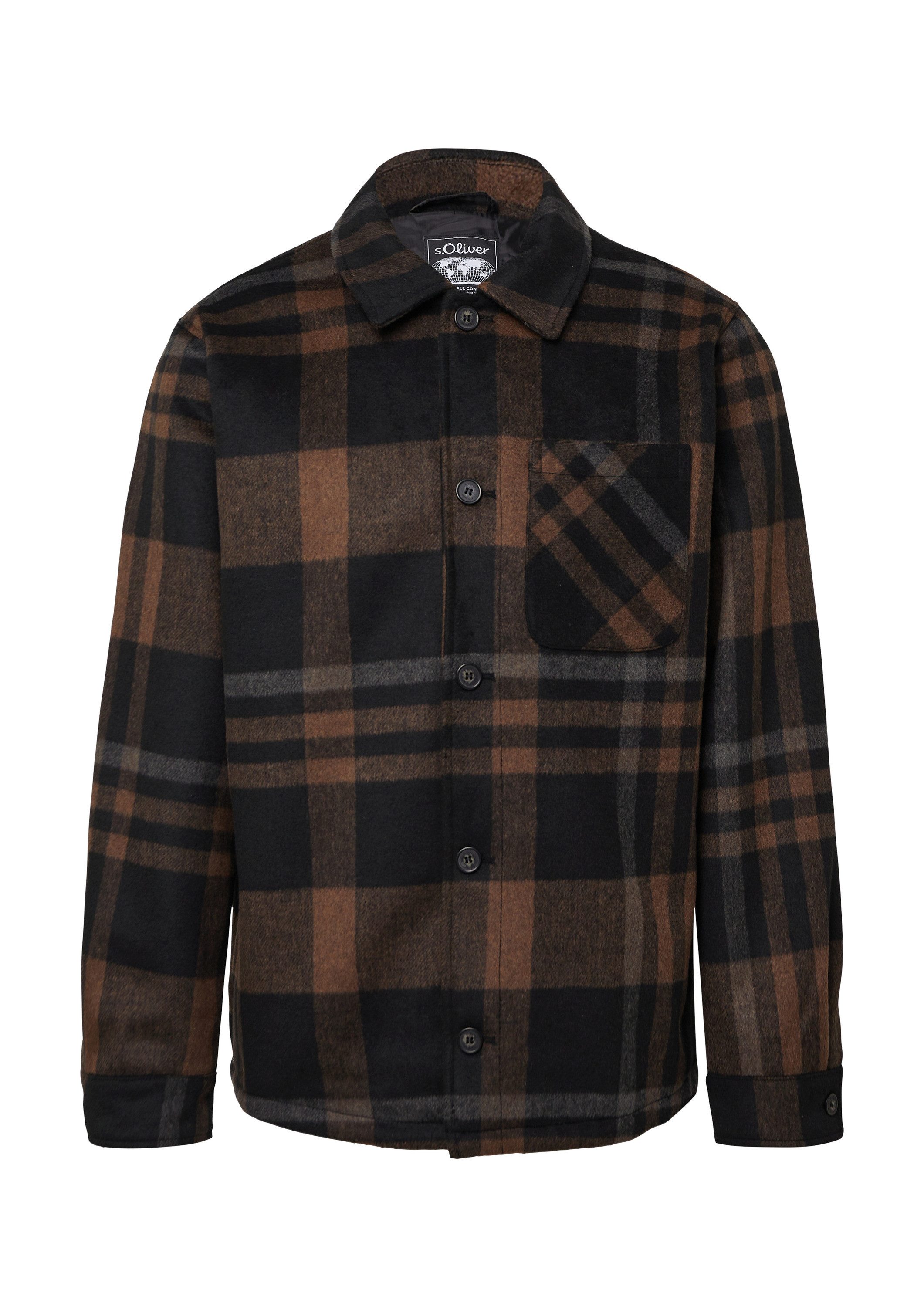 s.Oliver Hemdjacke Outdoor-Jacke Kariertes Overshirt mit günstig online kaufen