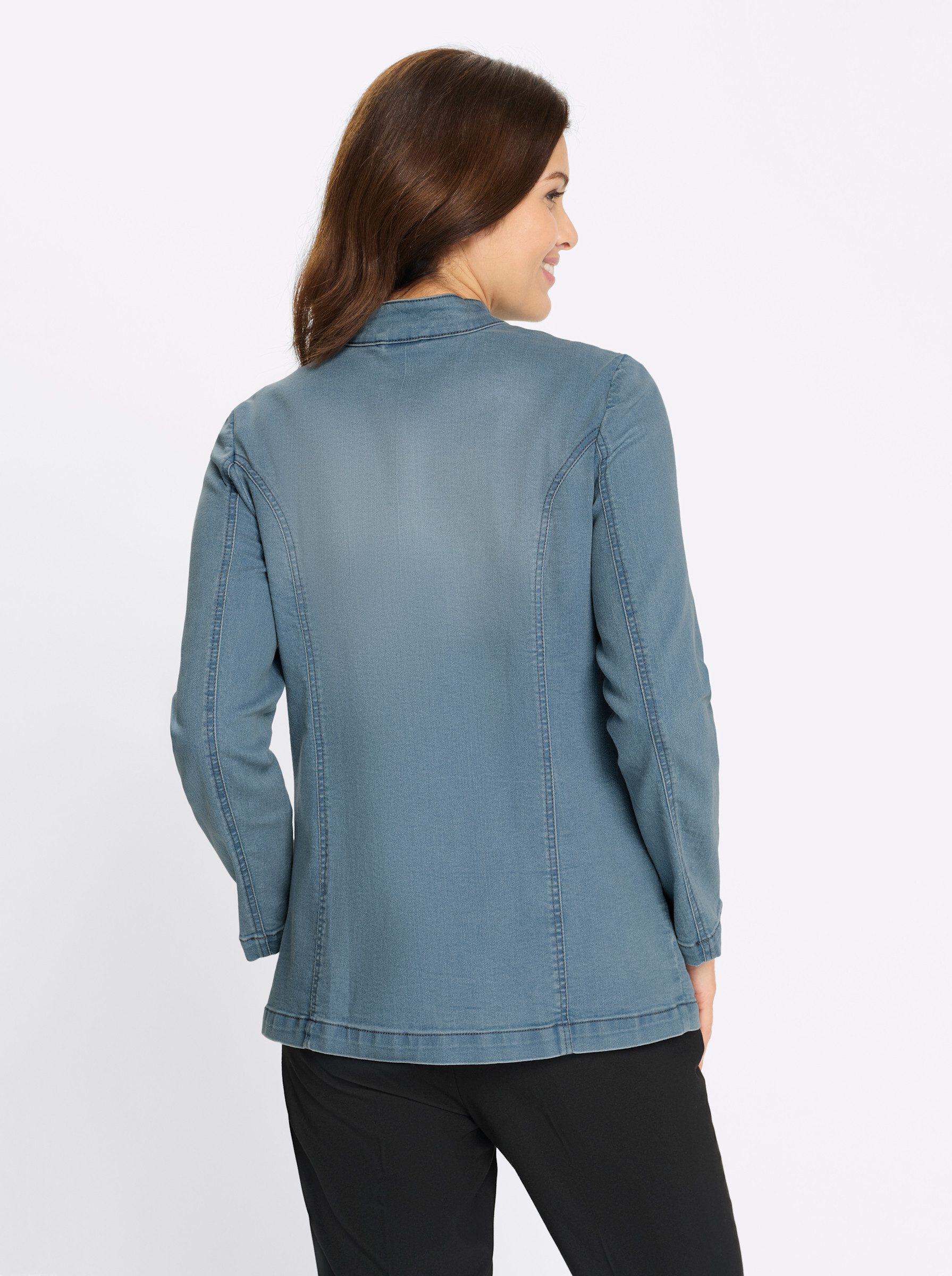 Sieh an! Allwetterjacke Jeans-Jacke Langarm günstig online kaufen