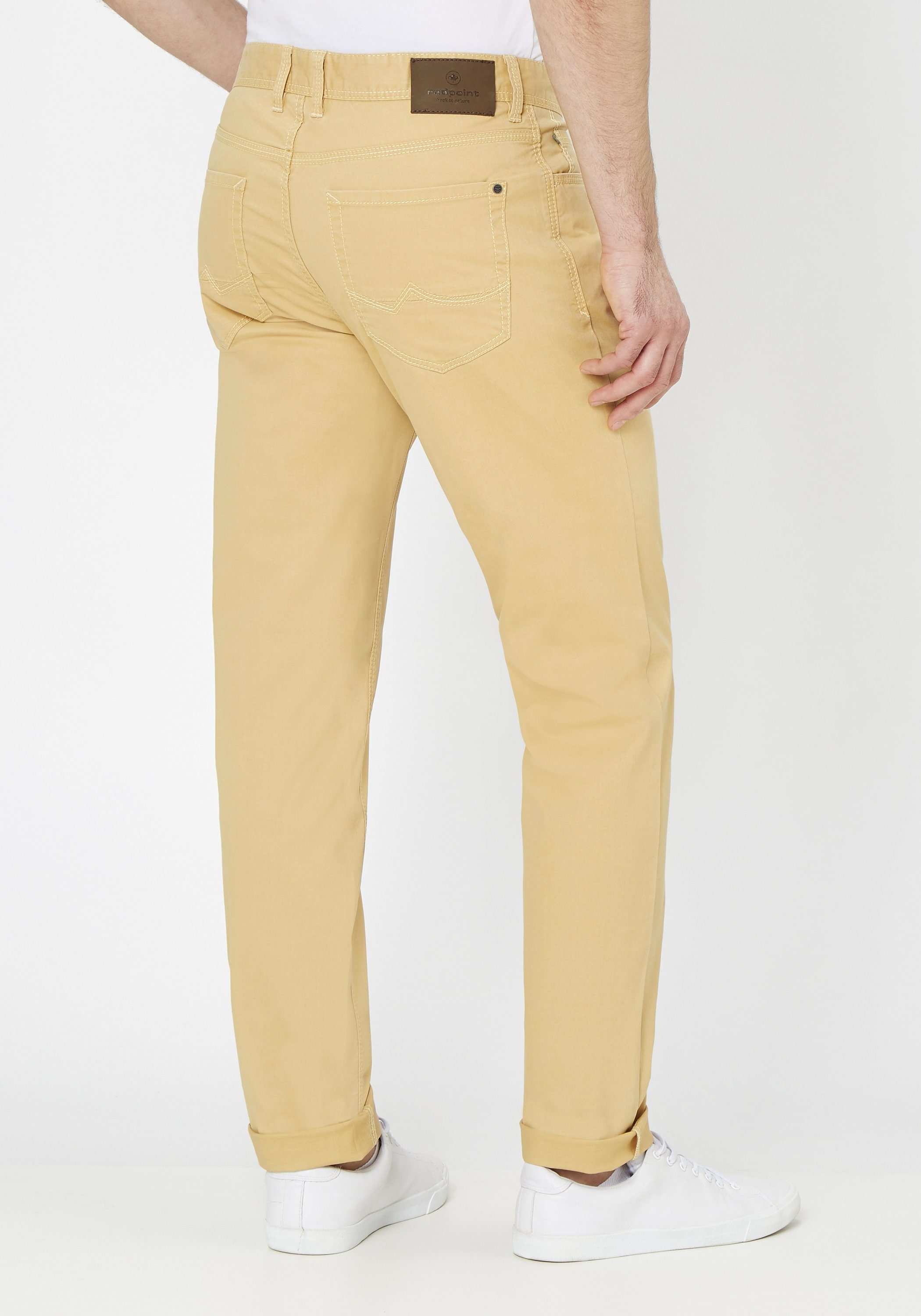 Redpoint Stoffhose MILTON super Baumwolle yellow 5 aus Pocket nachaltiger stretch