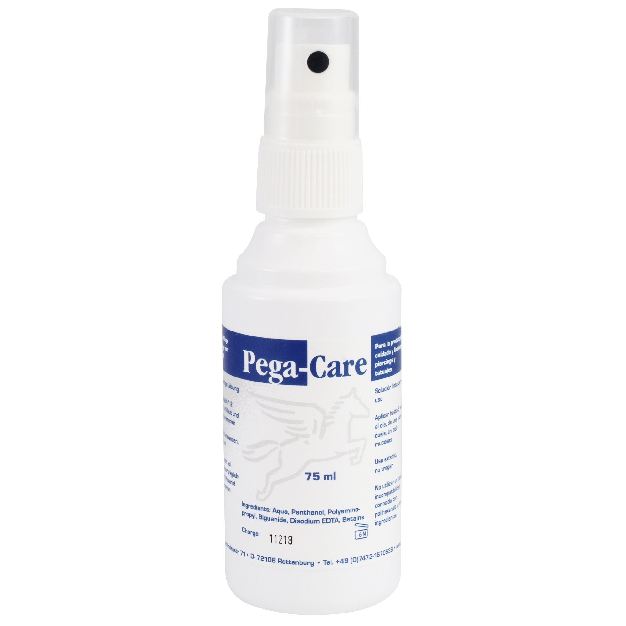 SANISMART Erste-Hilfe-Set Spray, PegaCare 75 ml mit Panthenol  Reinigungsspray für Piercings und Tattoos