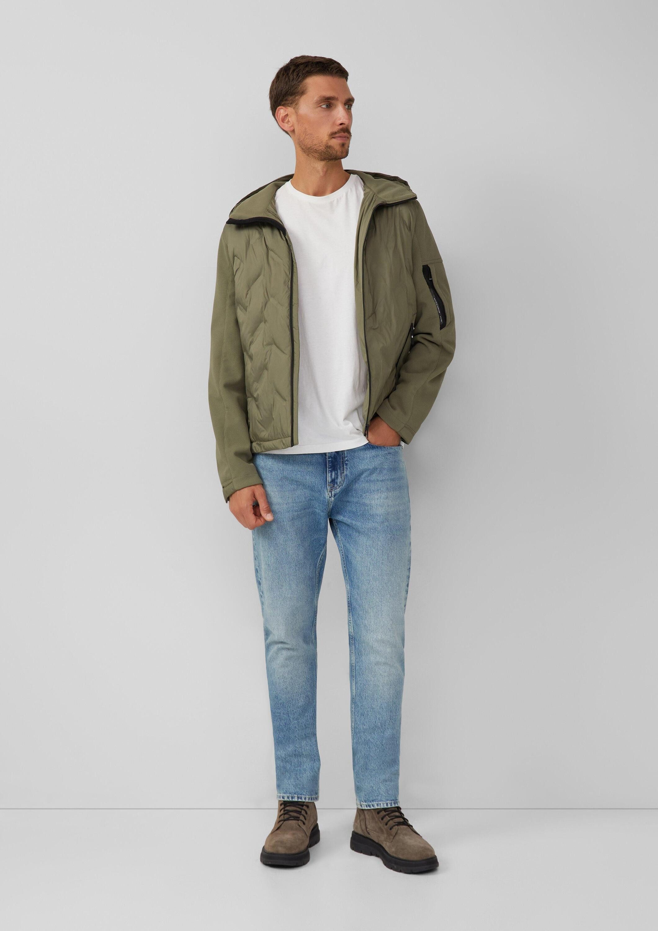 s.Oliver Funktionsjacke Outdoor-Jacke Hybrid-Jacke mit sportiven Details und Kapuze