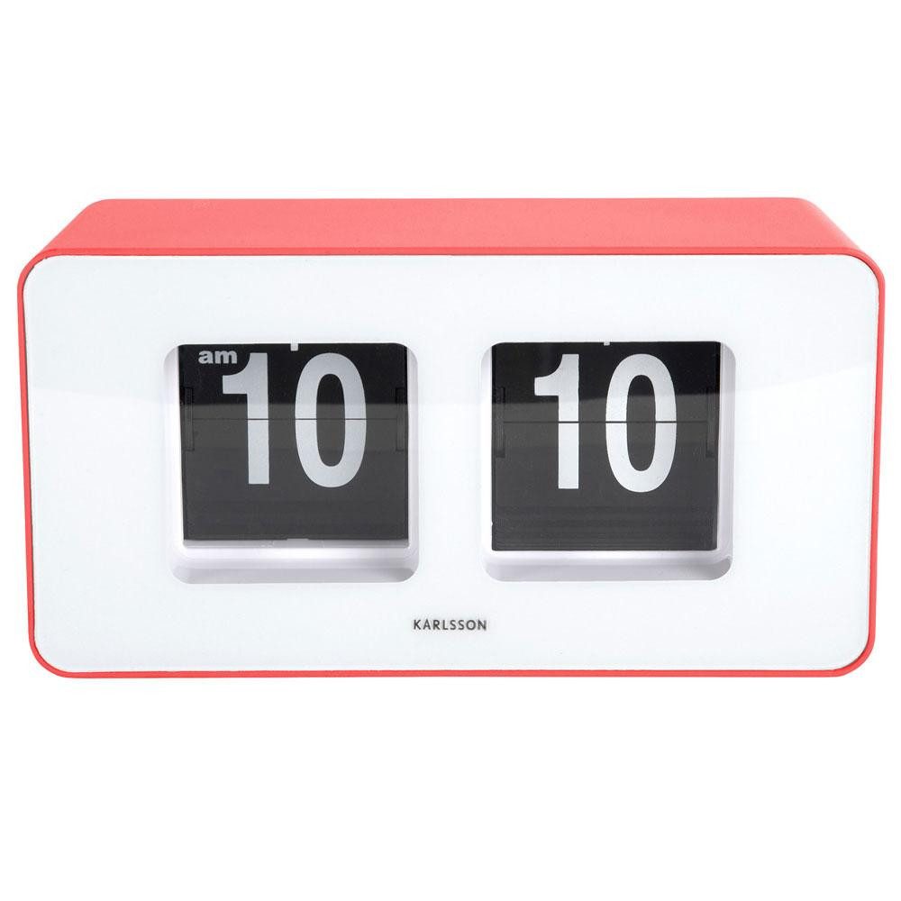 Karlsson Uhr Wanduhr oder Tischuhr Funky Flip Scarlet Red günstig online kaufen
