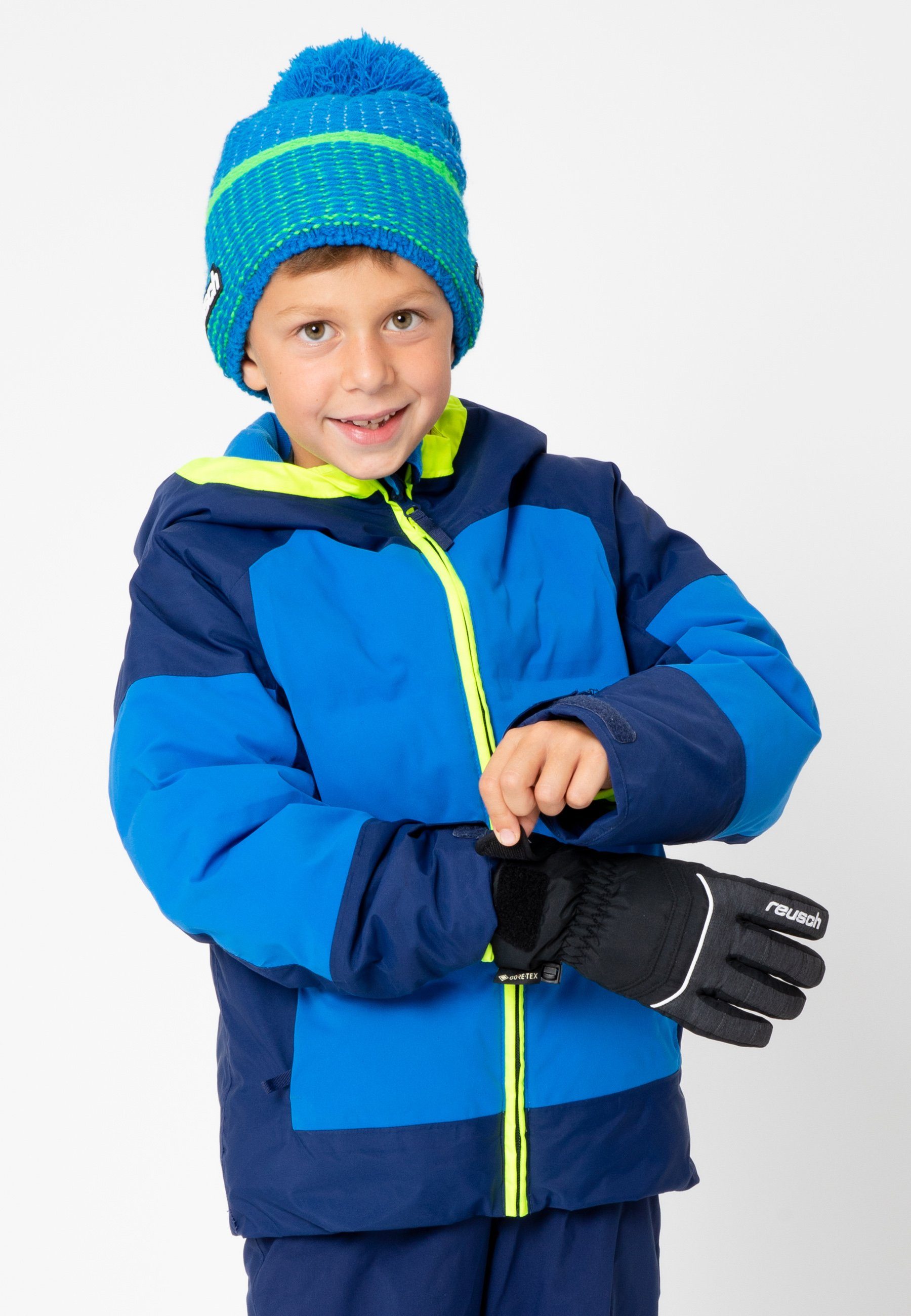 Reusch Skihandschuhe Teddy GORE-TEX mit schwarz-grau wasserdichter Funktionsmembran