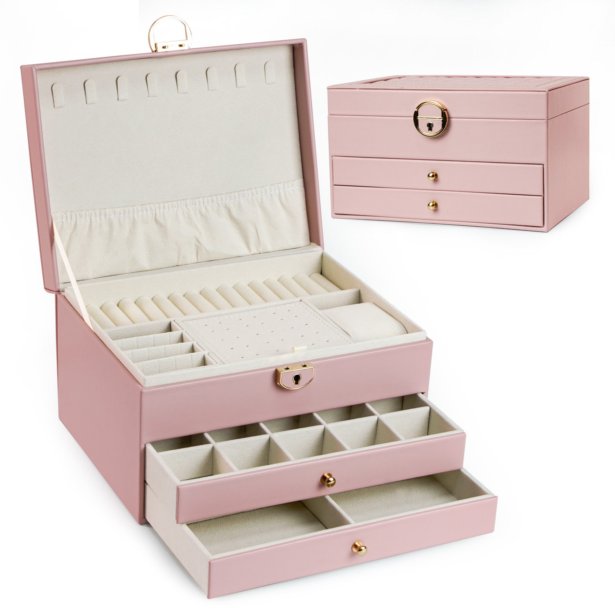 AdelDream Schuhbox AdelDream Schmuckkasten dreistöckige Schmuckbox günstig online kaufen