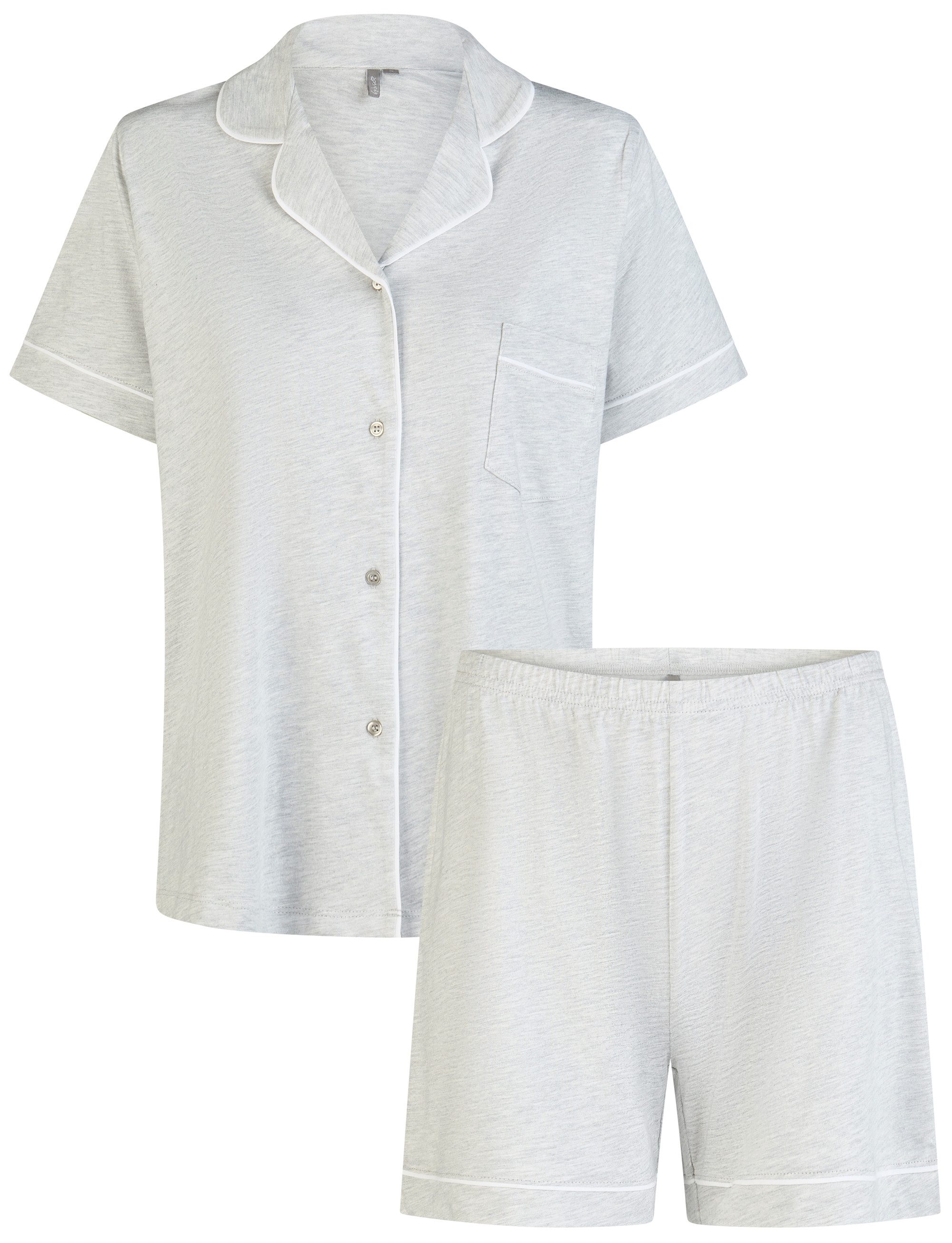 By Louise Shorty Sleep Chic (Set, 2 tlg., 2-teilig) Damen Pyjama Button Down Kurzarm geknöpft