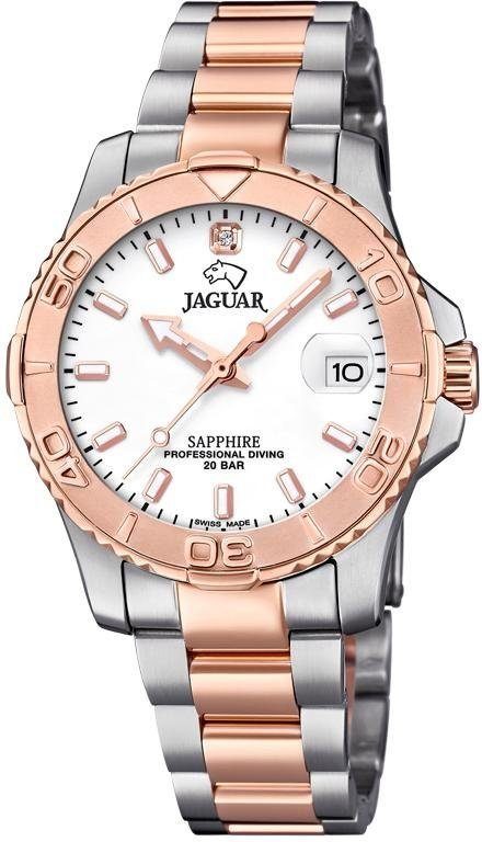 Jaguar Quarzuhr Executive Diver, J871/1, Armbanduhr, Damenuhr, Saphirglas, Swiss Made