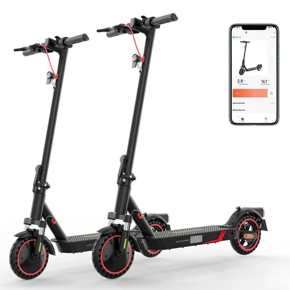 KOOLUX E-Scooter 8.5 Zoll Elektroroller 400W Motor bis zu 30km mit Straßenzulassung, 20.00 km/h, mit Tasche, APP-Funktion,Federungssystem, 15 kg Nettogewicht, faltbar