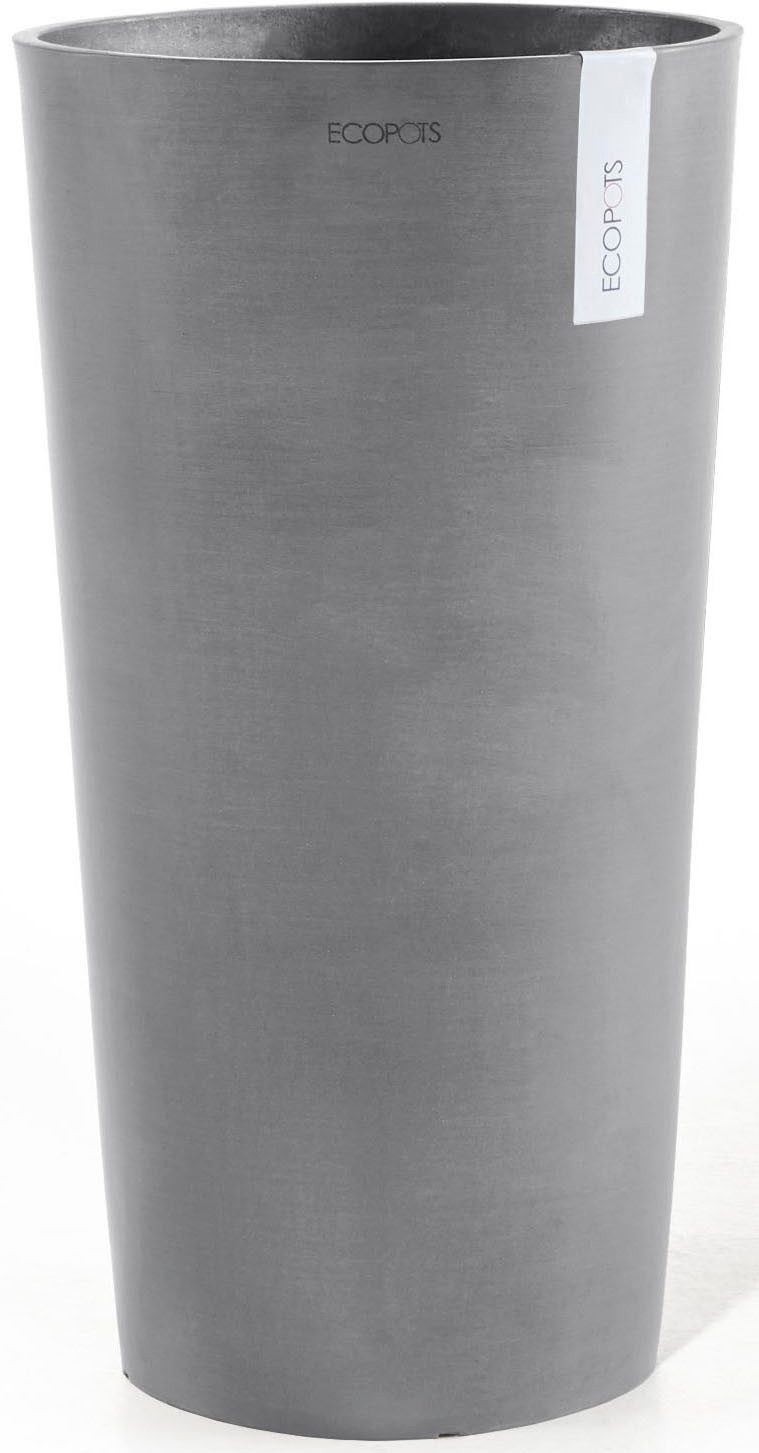 ECOPOTS Blumentopf Amsterdam extrahoch 90 Grau, für innen und außen: frostsicher, bruchsicher und lichtbeständig