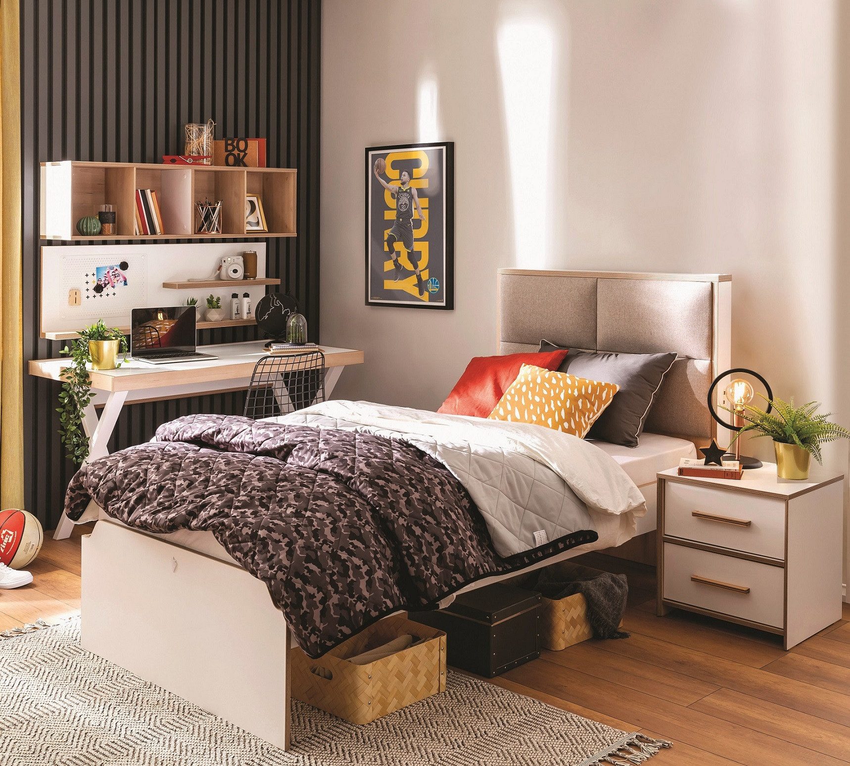 Möbel-Zeit Bett MODERA mit Polsterung, 100x200 - 120x200 cm