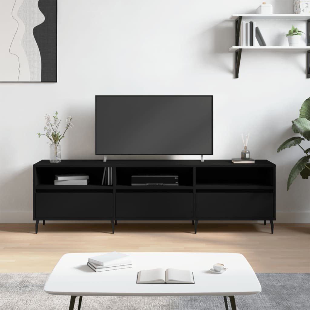 furnicato Holzwerkstoff TV-Schrank cm 150x30x44,5 Schwarz