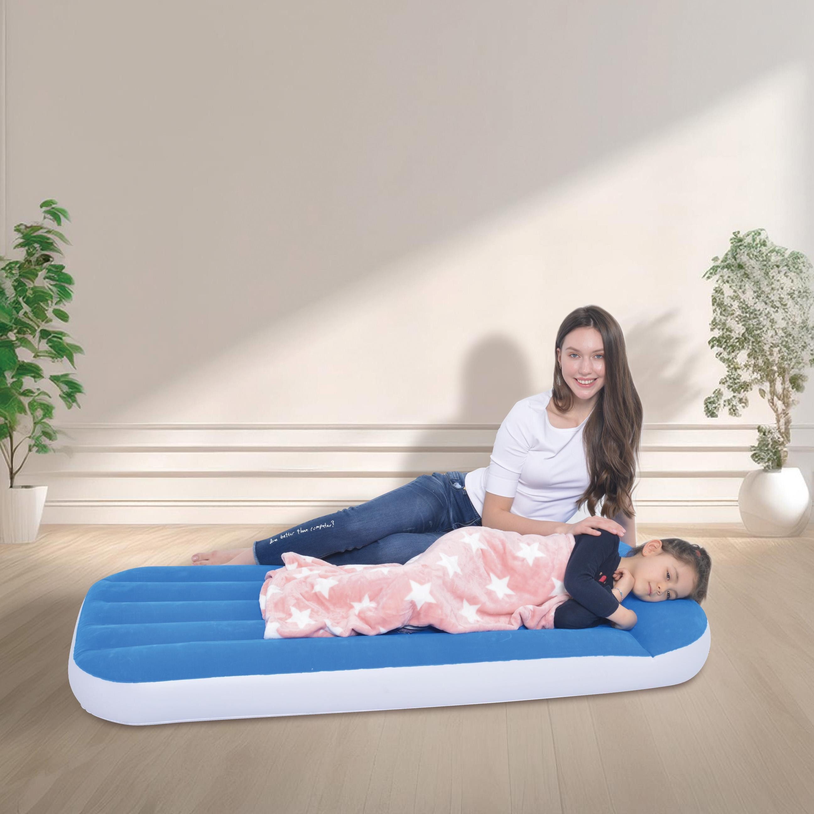 Avenli Luftbett Aufblasbares Kinderbett blau, (Luftbett günstig online kaufen