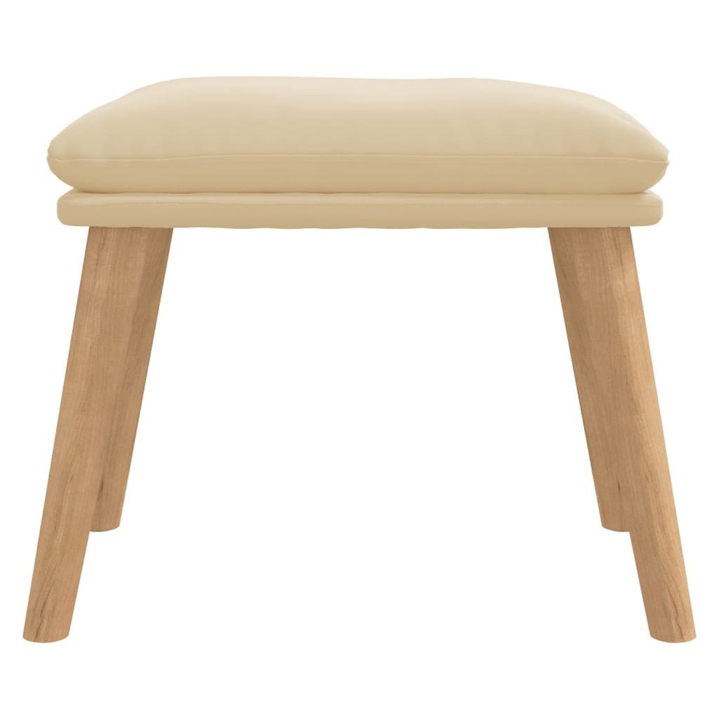 vidaXL Polsterhocker Fußhocker Cremeweiß 45x29,5x35 cm günstig online kaufen
