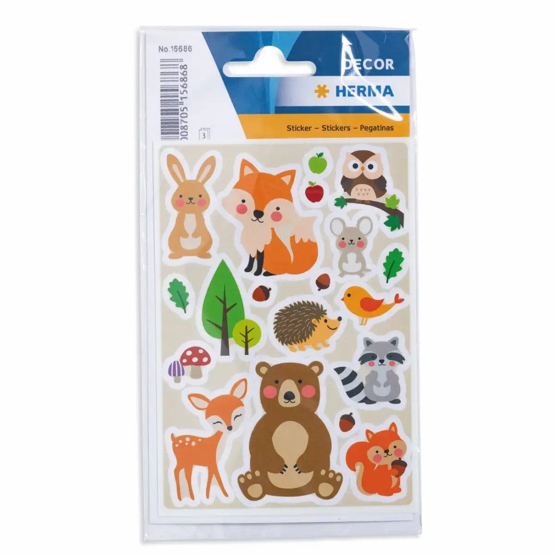 HERMA Наклейки Herma Наклейки DECOR Tiere Waldlieblinge 3 Bl