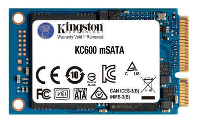 Kingston KC600 mSATA 1TB interne SSD (1 TB) 550 MB/S Lesegeschwindigkeit, 520 MB/S Schreibgeschwindigkeit