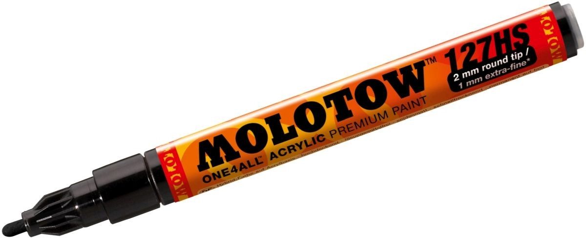MOLOTOW Permanentmarker Permanentmarker One4All 127 HS nachfüllbar 2mm signalschwarz