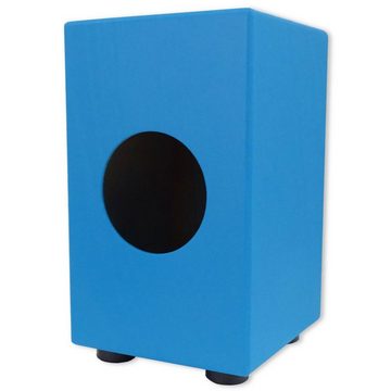 keepdrum Cajon DC1M BL Junior Blau,Bundle, mit Sitz-Pad