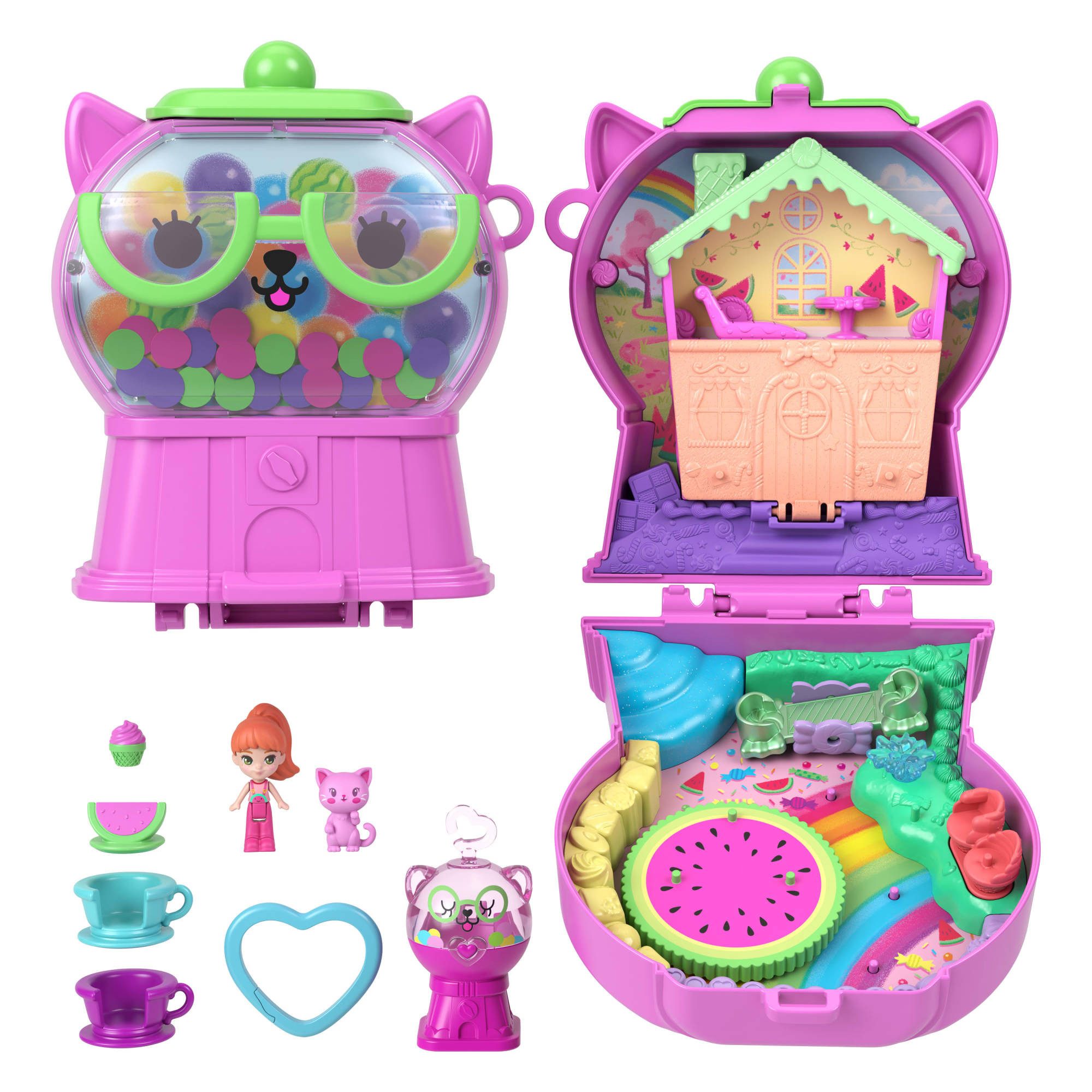 Polly Pocket Spielwelt Wassermelone- Kaugummi Schatulle
