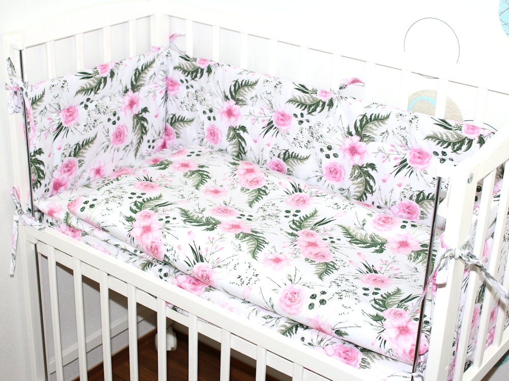 Beistellbett Baby Bettwäsche für Beistellbett mit Nestchen Spannbettlaken 6 teilig