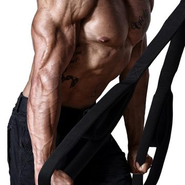 yozhiqu Schlingentrainer Schwarzes extra langes Trizeps-Zugseil Fitnessgeräte, Trainiert die Muskeln der oberen Gliedmaßen und des unteren Rückens