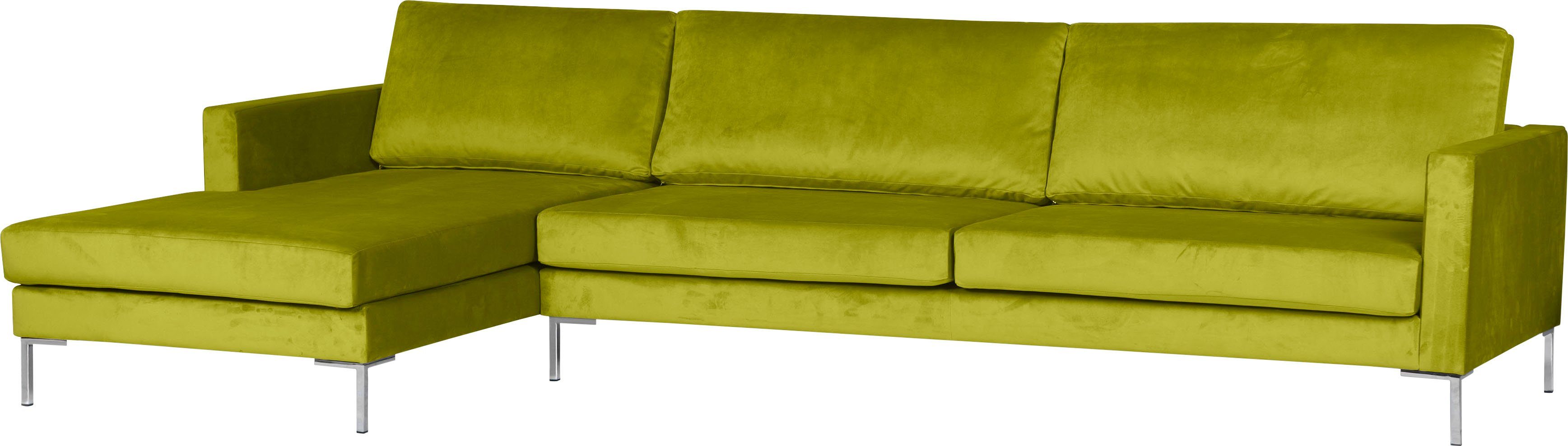 green Ecksofa cm Alte Gerberei mit Breite 294 Metall-Winkelfüßen, Velina,