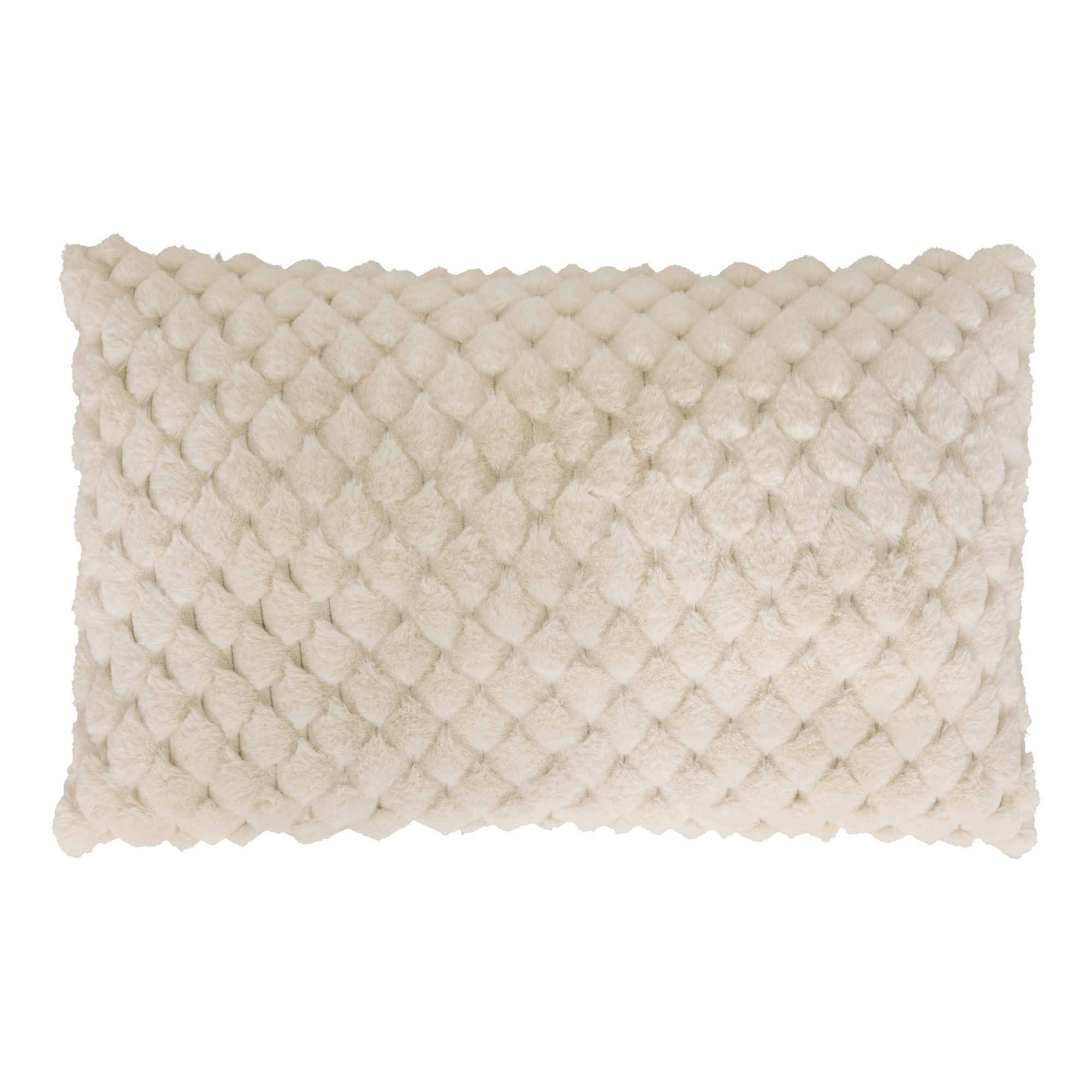 Atmosphera Créateur d'intérieur Dekokissen Jacquardkissen mit Fell ADIREL, 50 x 80 cm
