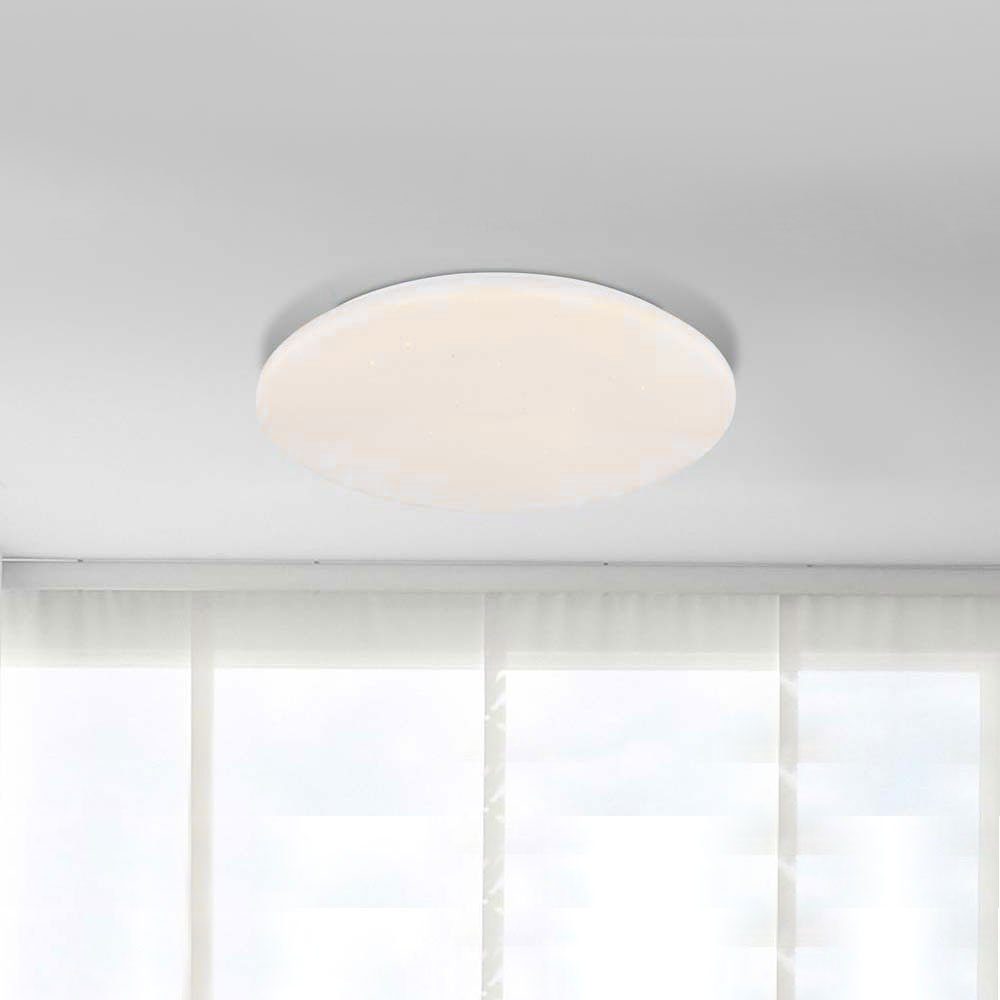 LED fest LED-Leuchtmittel cm weiß D Deckenleuchte Metall Deckenleuchte, Wohnzimmerlampe LED verbaut, Warmweiß, Sterneneffekt 68 etc-shop