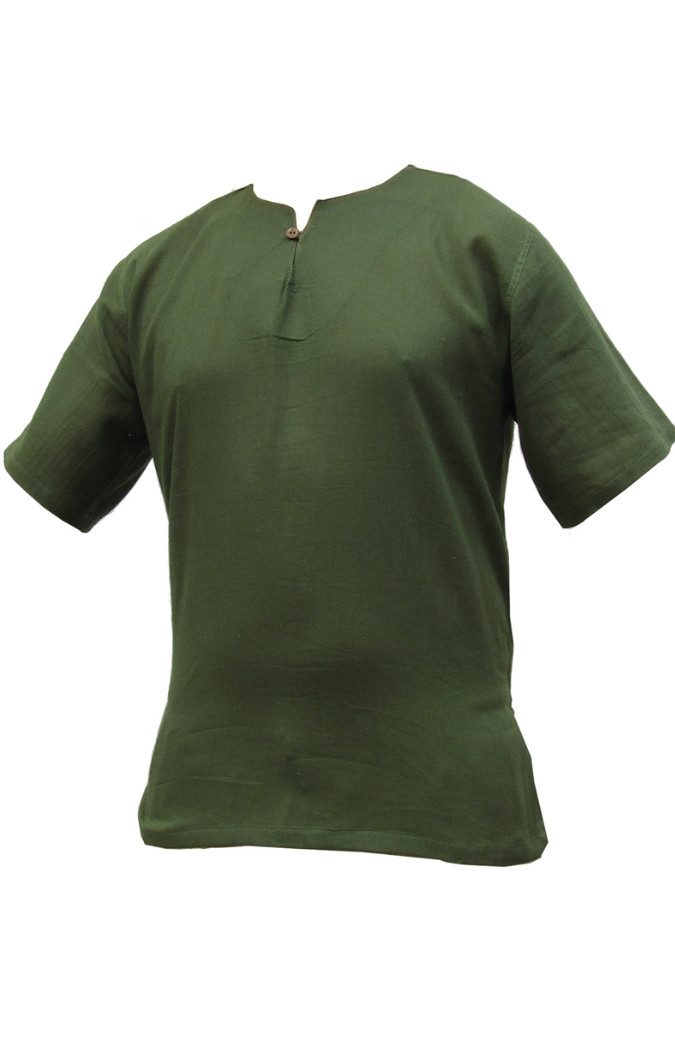 PANASIAM Kurzarmhemd Luftig leichtes Sommerhemd 'K' aus weicher Baumwolle für Herren Freizeithemd wahlweise Langarmhemd oder Kurzarmvariante Fischerhemd