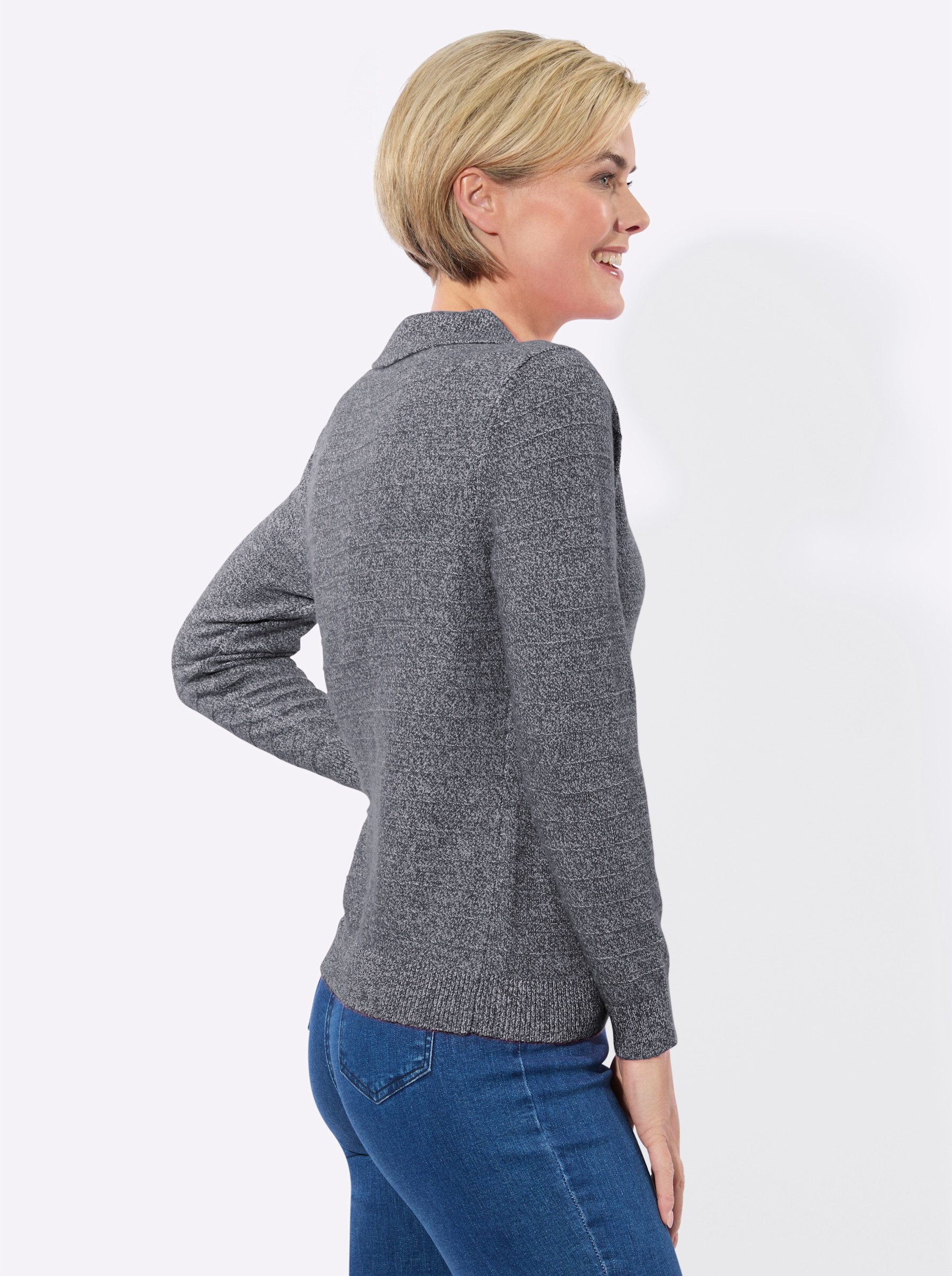 Witt Strickpullover Polopullover Langarm Jersey