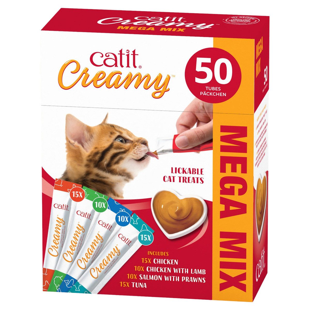 Catit Creamy Multipack 50 x 10 g, Snack für: Katze