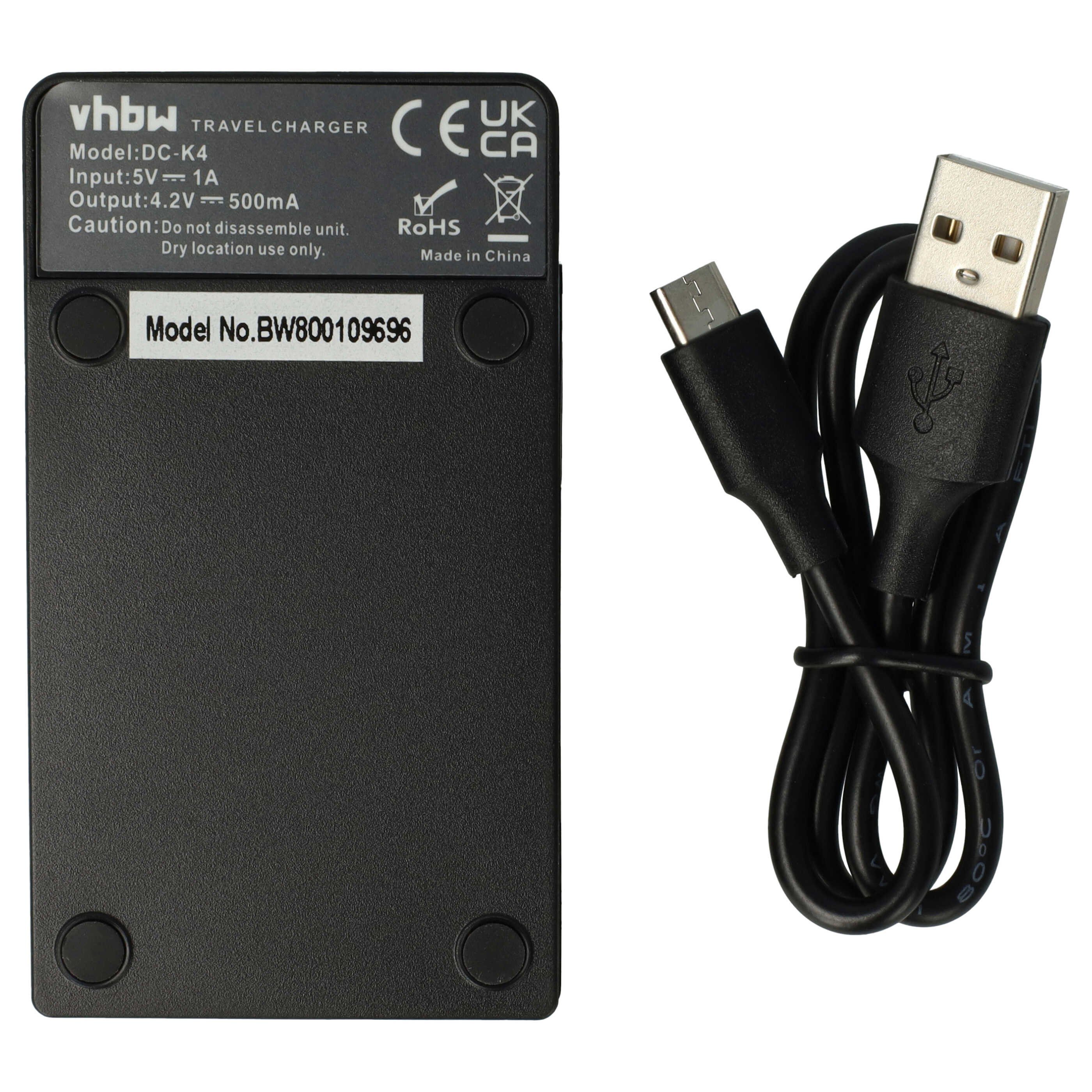 vhbw passend für Casio Exilim EX-Z8, EX-Z9, M1, EX-Z85, EX-Z90, EX-Z80, S1, Kamera-Ladegerät (Ladestation zum Laden eines Akkus an jeder USB-Buchse z.B. am PC) – Bild 2 von 5