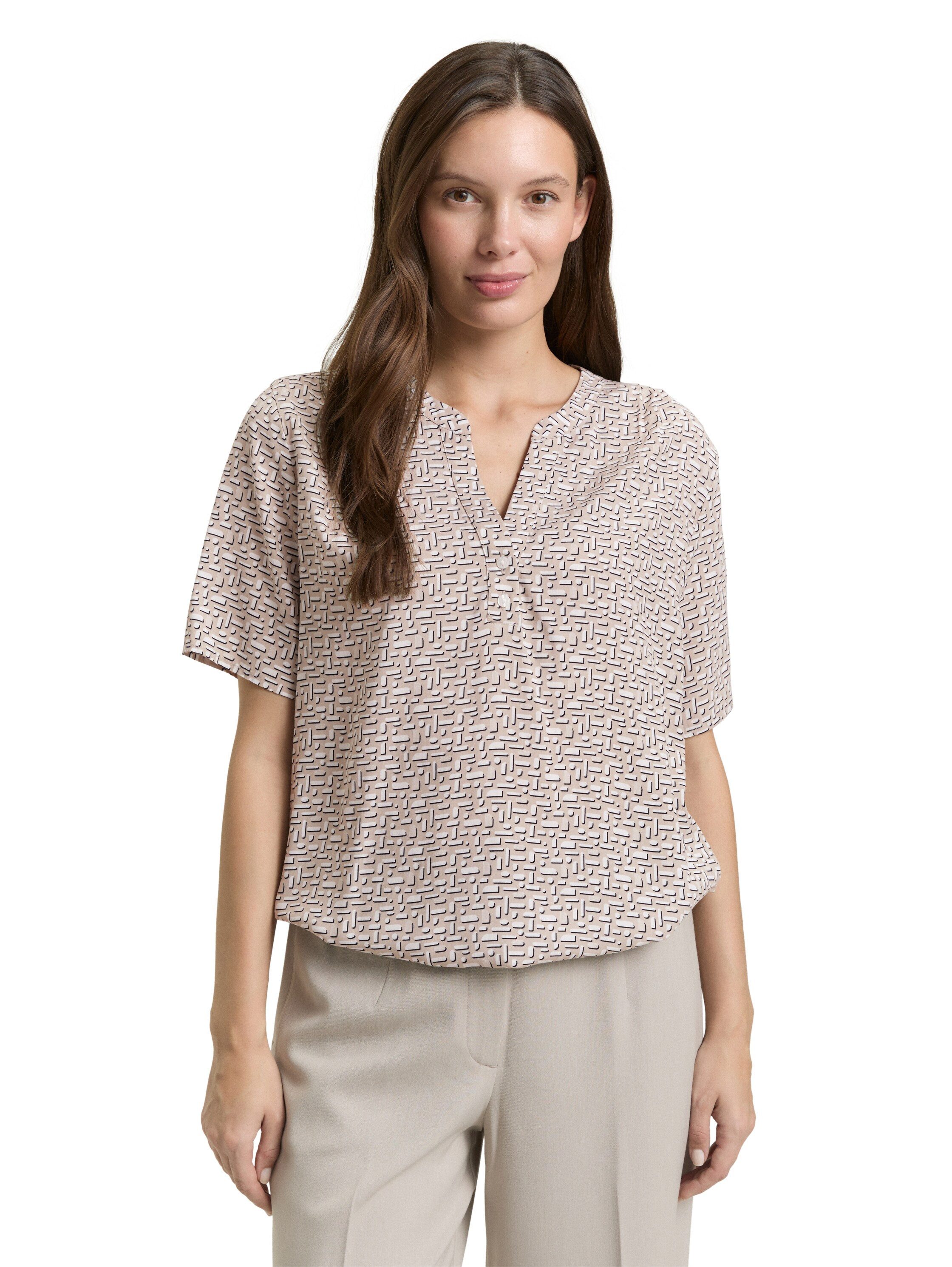 TOM TAILOR Klassische Bluse mit All-Over Print