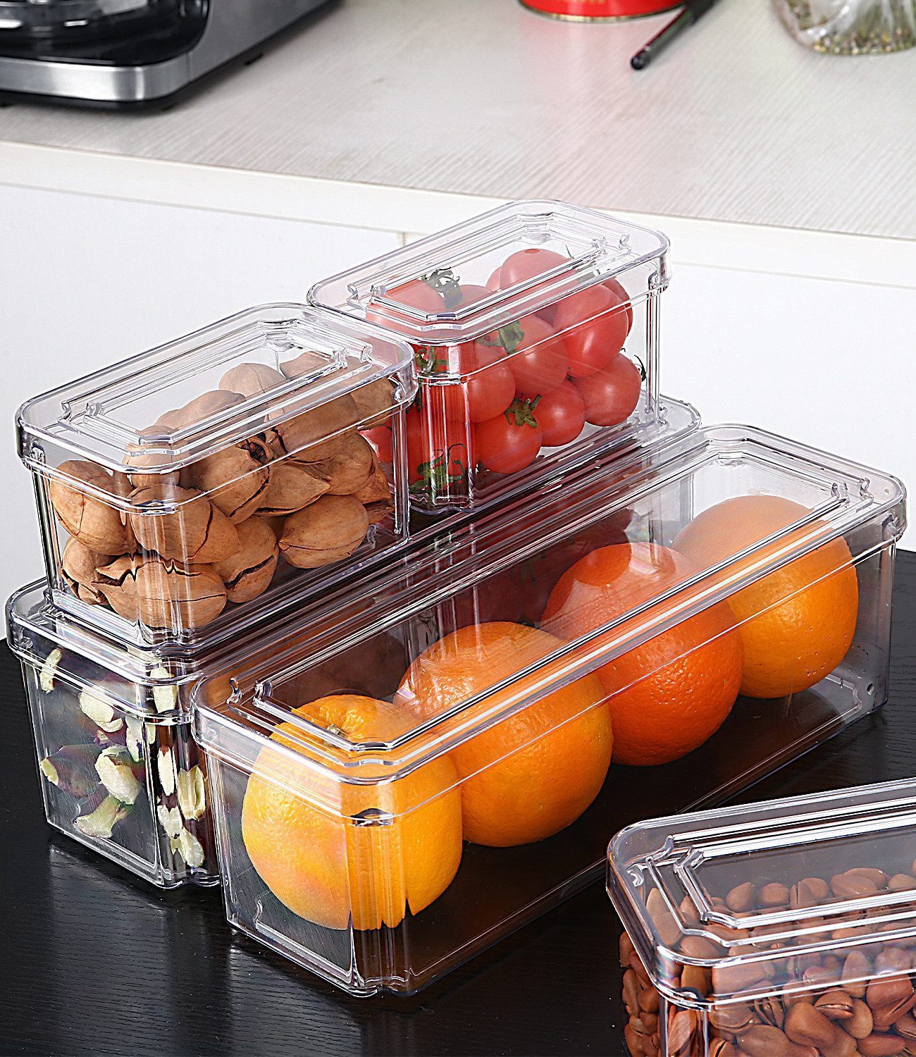 LEAZZLE Aufbewahrungsbox Kühlschrank-Organizer 4/10-teilig, Stapelbare Aufb günstig online kaufen
