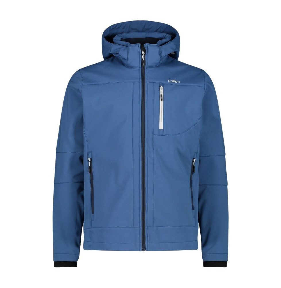 Softshelljacke (winddicht, wasserabweisend) mit Kapuze dustyblau Herren