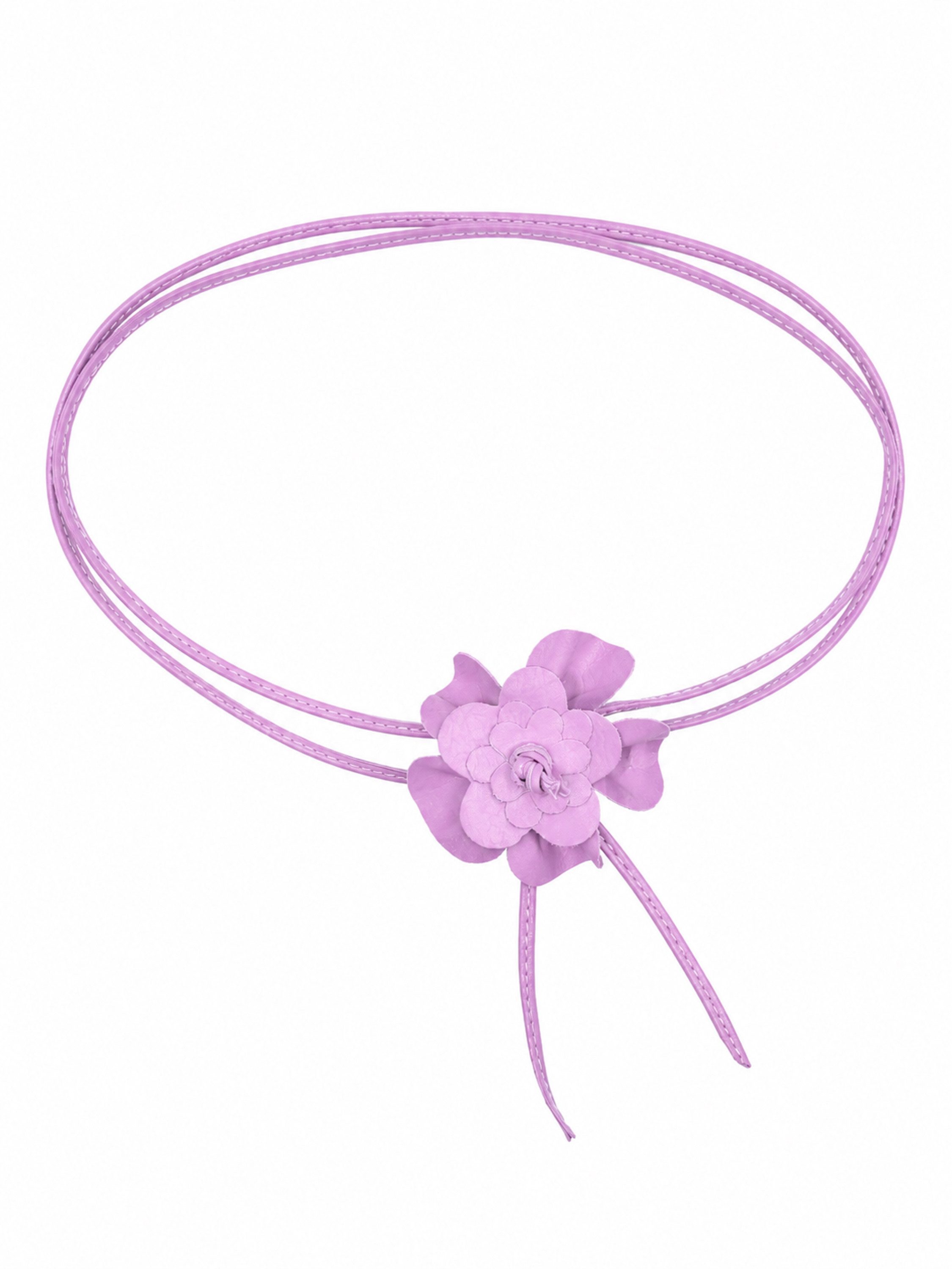 COLLEZIONE ALESSANDRO Taillengürtel Blüte Lederband mit echt Leder Blüte