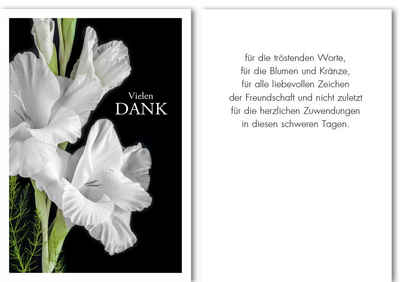 Verlag Dominique Grußkarten Trauer-Danksagungen – 5 Beileid–Kondolenz-Danksagung - Format