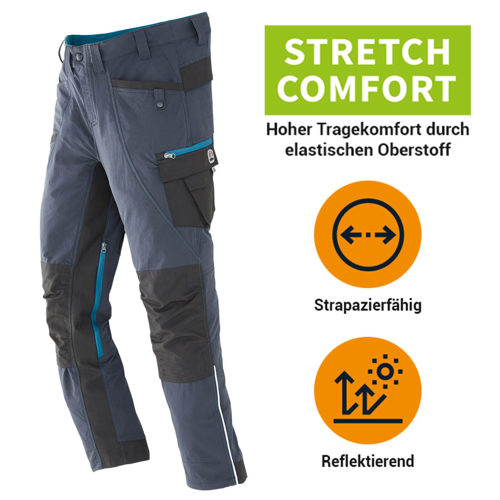 Terrax Workwear Arbeitshose Herren Bundhose für die Arbeit im sportlichen L günstig online kaufen