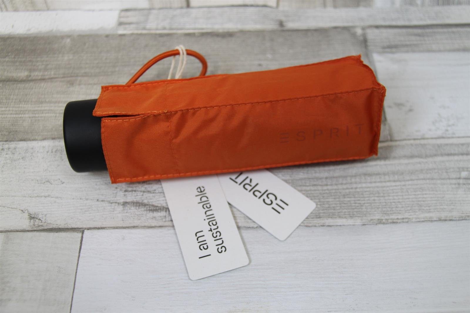 Esprit Taschenregenschirm kleiner Taschenschirm Esprit orange