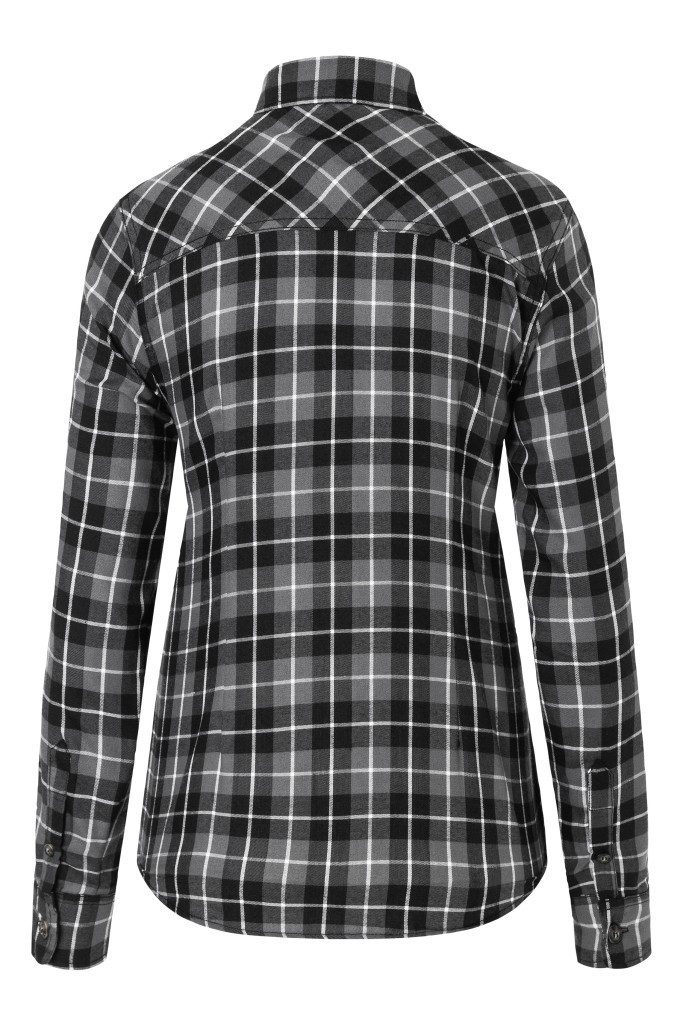 Karlowsky Fashion Flanellbluse KARLOWSKY Damen Flanellbluse URBAN-FLAIR Langarm Schwarz Karo