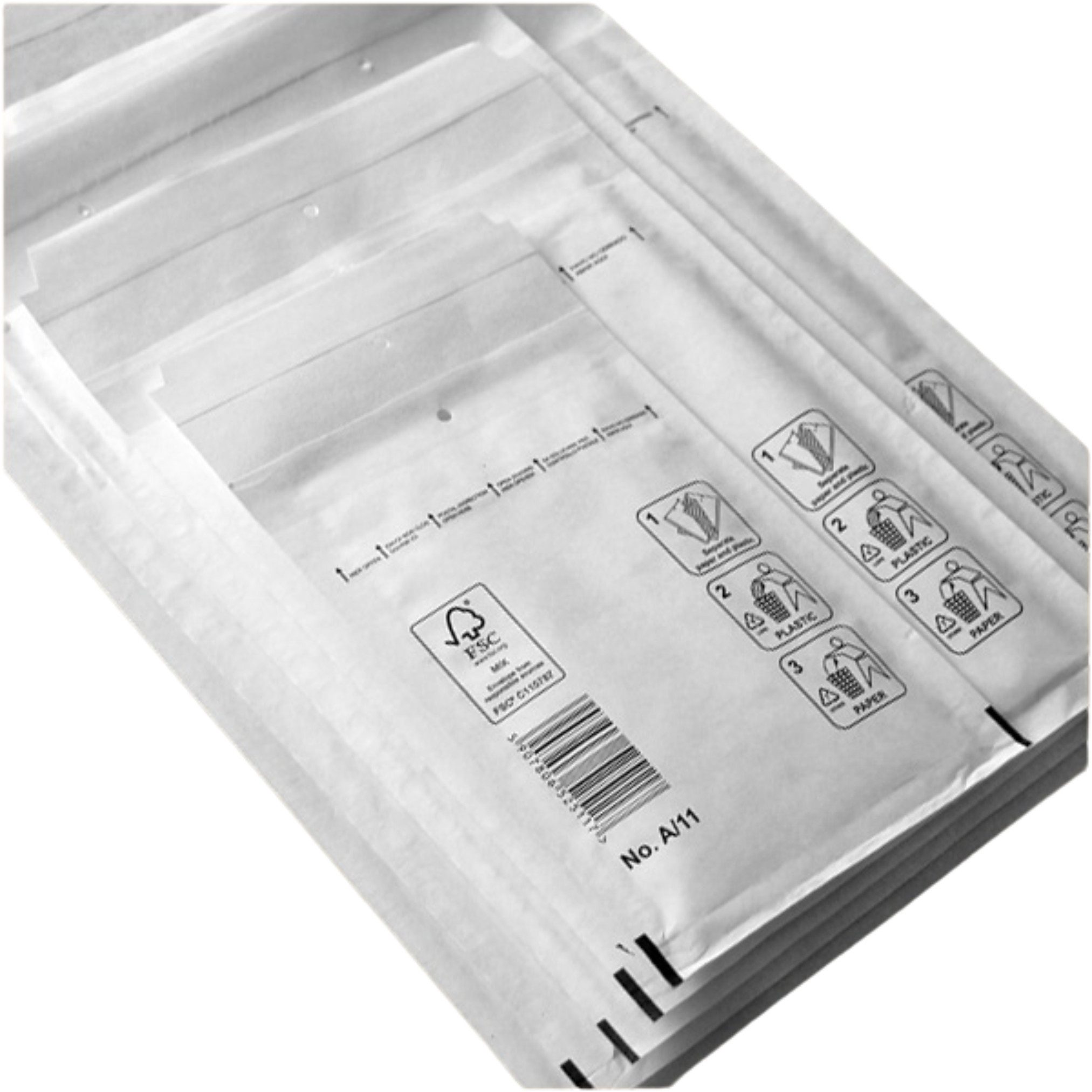 Packen24 GmbH Versandtasche Luftpolstertaschen Gr. B/2 DIN A6+ weiß Versandtaschen