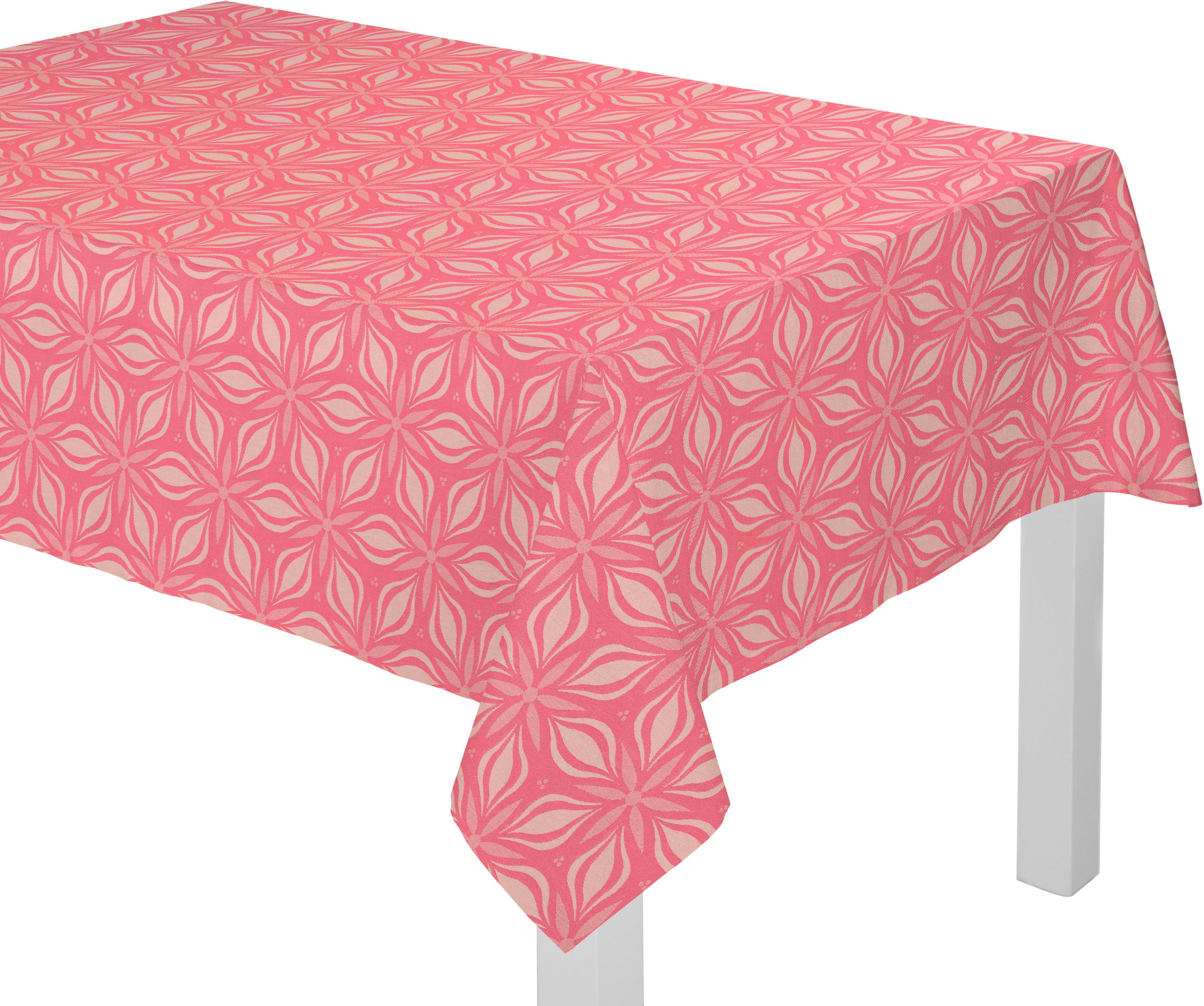 Adam Tischdecke Retro Floret, nachhaltig pink